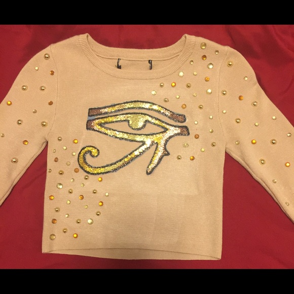 Eye of Horus Crop top sweater. - Picture 3 of 4